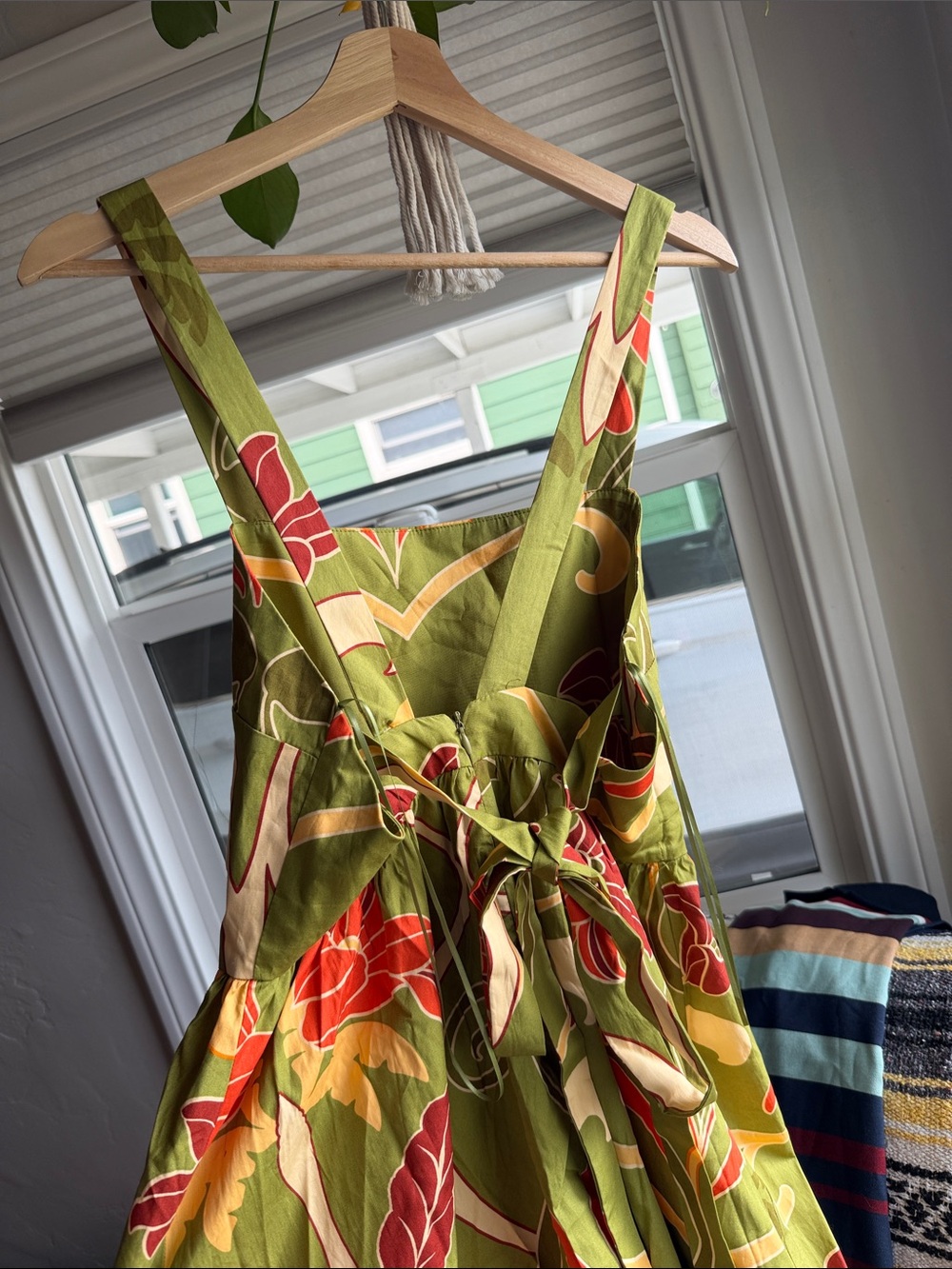 Zara Olive Green Floral Print Sundress - Picture 3 of 3